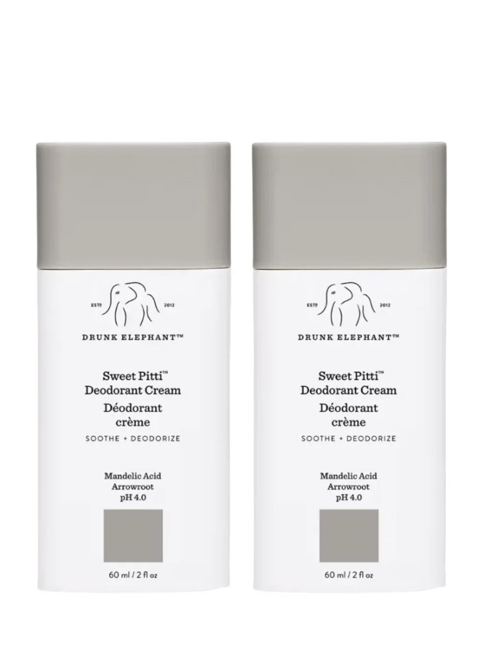 Drunk Elephant Sweet Pitti Deodorant Cream x 2 Full Sizes 60ml New